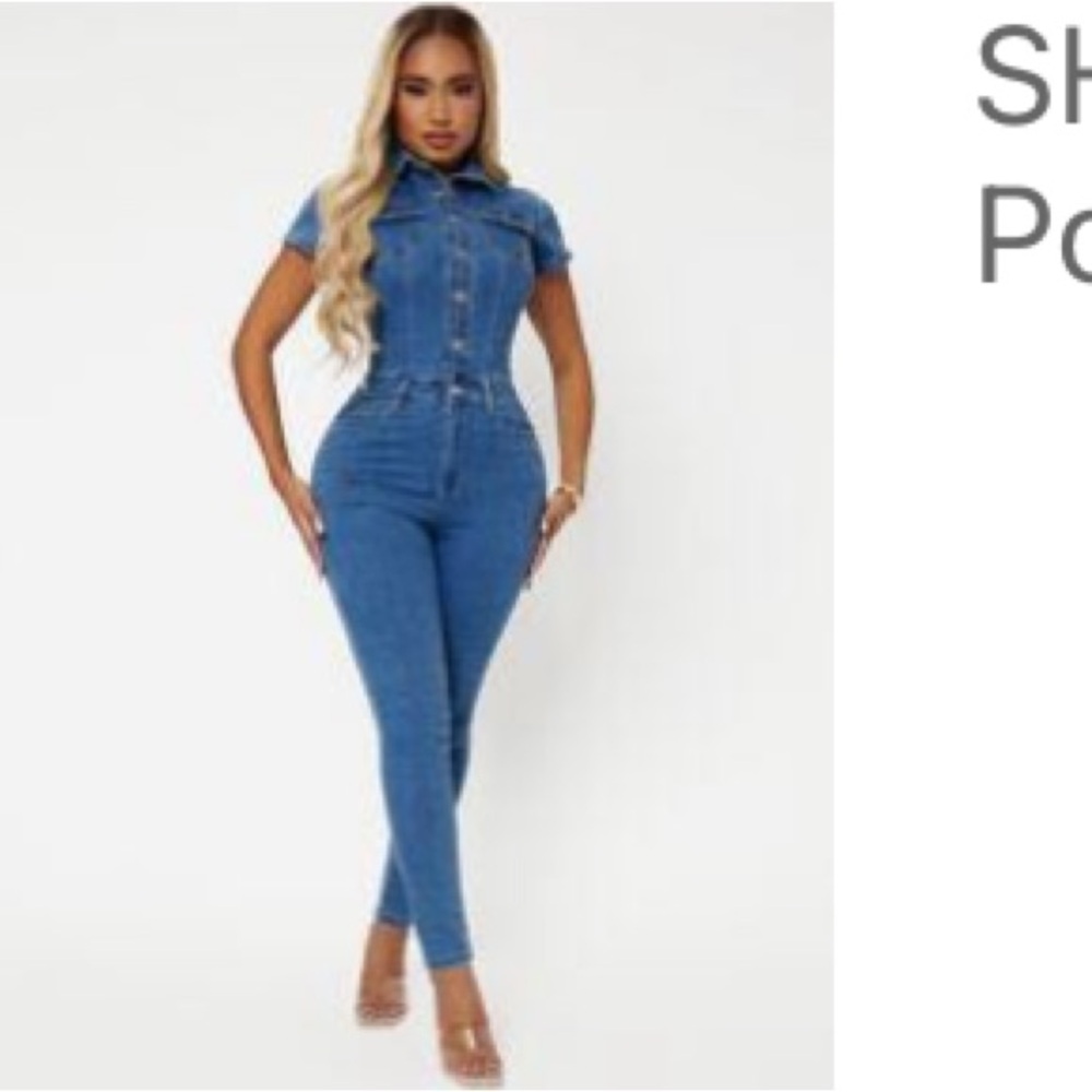 Medium denim jumpsuit